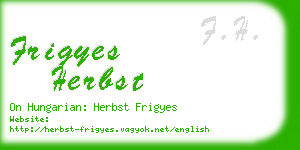 frigyes herbst business card